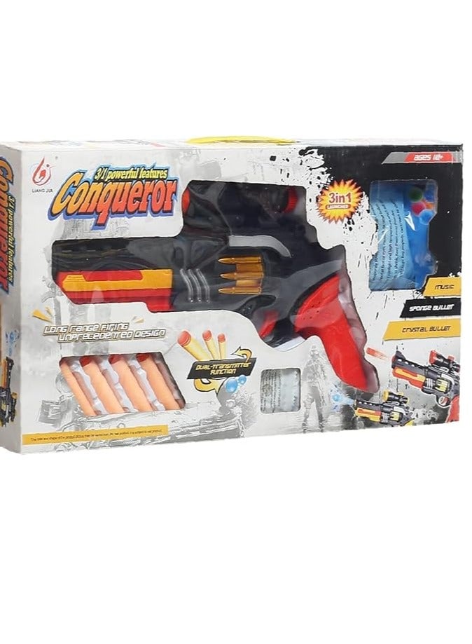 Generic Foam Bullet Blaster Manual Toy Gun (Multicolour) for Children (Unisex)